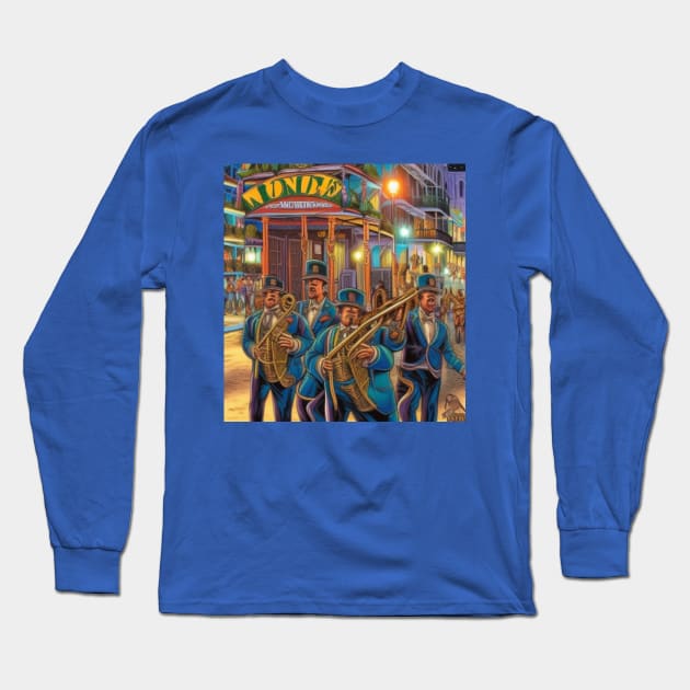 French Quarter Band Long Sleeve T-Shirt by Stephanie Kennedy 